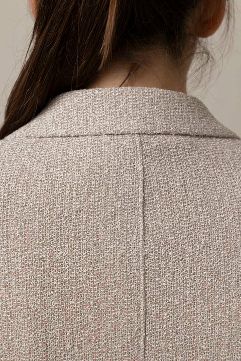 Blazer - Shoulder Pads Bicolour Frisé White/Beige