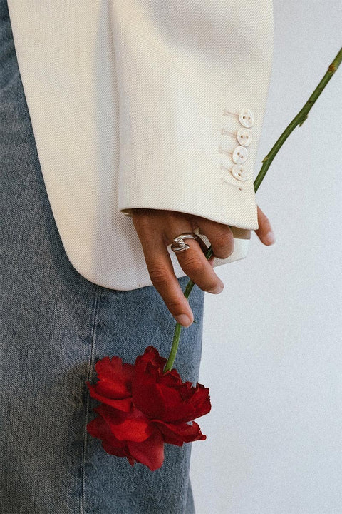 Ring - Rose Ring Slim Silver