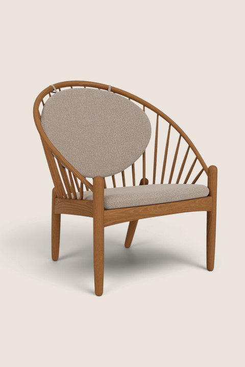 Lenestol - J166 Røkt/Oljet Eik/MLF61 Beige
