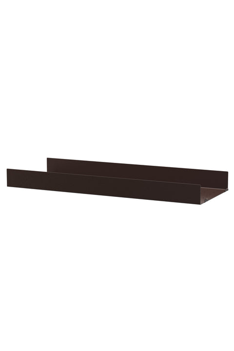 Hylleplate - Metall Høy Kant 78x30 Mørkebrun