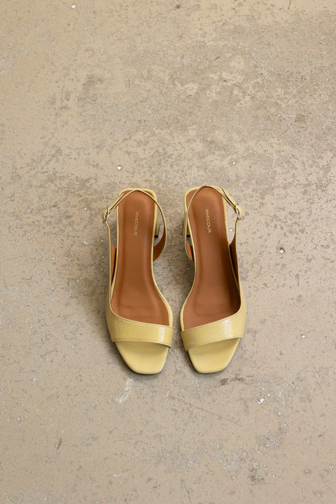 Sko - Sandales NO674 Cuir Vernis Jaune Sorbet