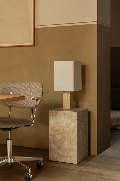 Bordlampe - Nonna H49cm Travertine/Sand