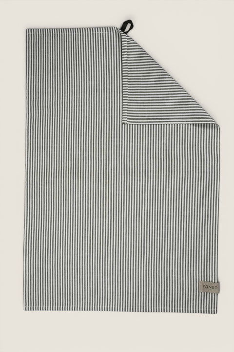 Kjøkkenhåndkle - Salvie/Hvit Smal Stripe