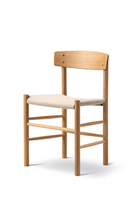 Spisestuestol - J39 Modell 3339 Oljet Eik Canvas Natur