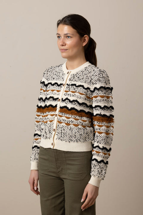 Cardigan - Cecilia LS Cardigan Scallop