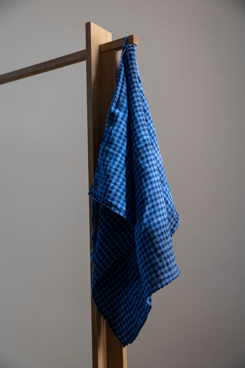 Kjøkkenhåndkle - 55x80cm Blue/Dark Blue Gingham