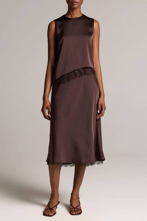 Skjørt - Pull On Slip Skirt Lace Trime Iron