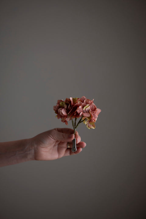 Blomst - Hortensia m/Clips Rosa