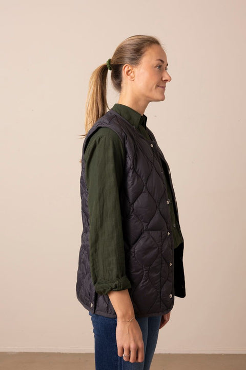 Vest - Military Crew Neck Down Vest Dark Charcoal