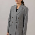 Blazer - Twill Double Breasted Stone Grey