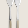 Bolina salatbestikk fra Sabre i Nature-serien med rustfritt stål og håndtak i imitert horn med et naturlig uttrykk.