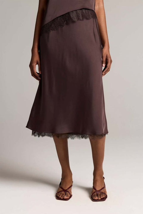 Skjørt - Pull On Slip Skirt Lace Trime Iron
