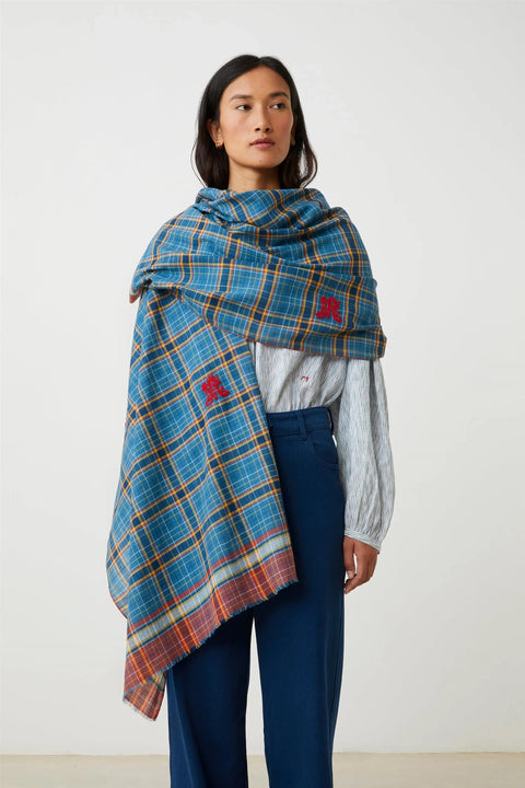 Skjerf - Alphabet NO825 Indigo