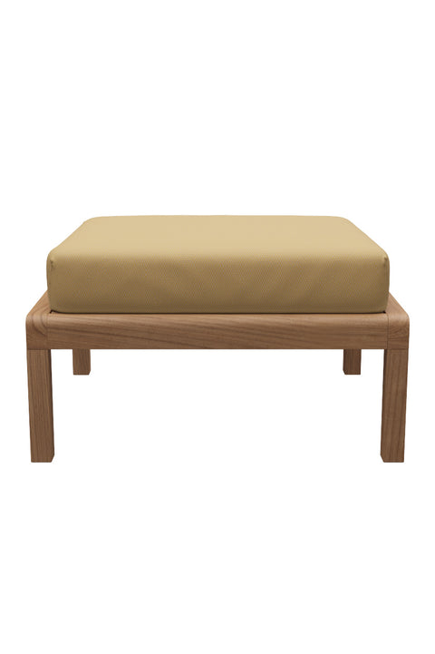 Fotskammel - Virkelyst H43cm Teak/Honey Yellow