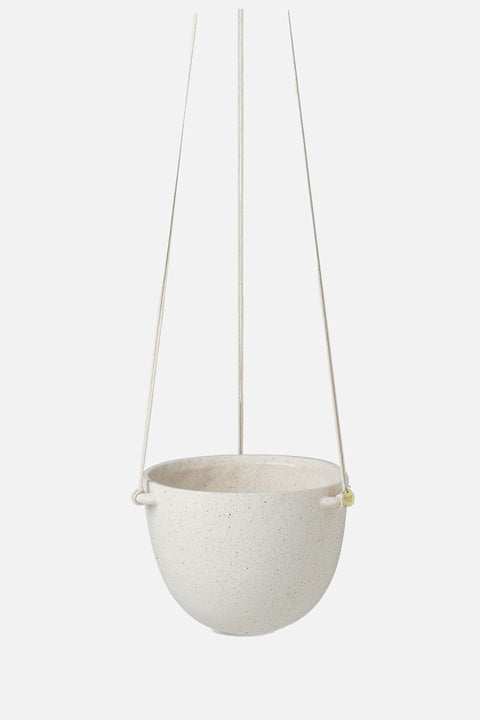 Potte - Speckle Hanging Pot L Off-White
