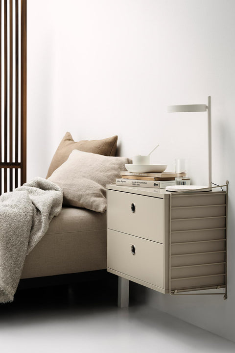 Skuffeseksjon - 2 Skuffer 58x30x42 Beige