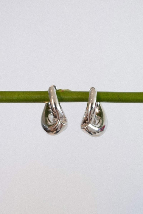 Øreringer - Rose Hoop Large Silver