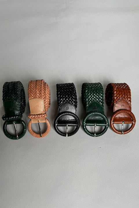 Belte - Wrapped Leather Circle Buckle Tan