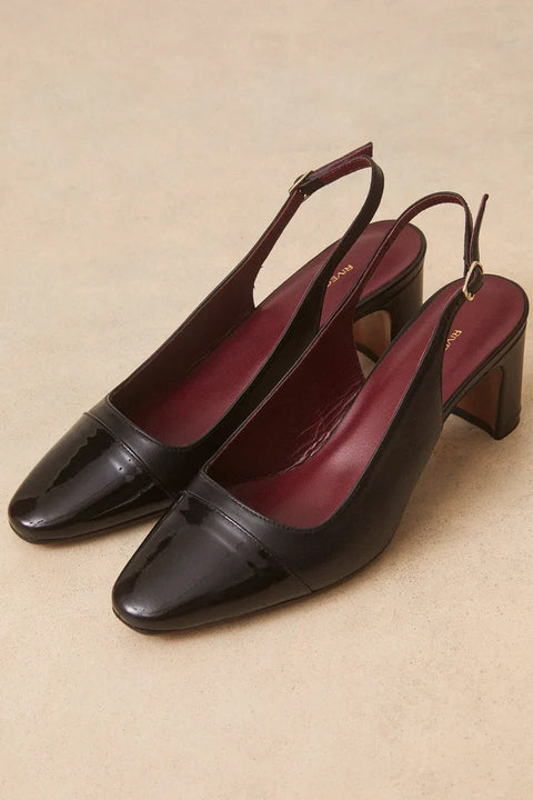 Sko - Slingbacks NO529 Cuir Nappa Noir