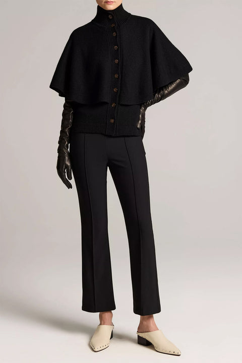 Cardigan - Turtleneck Cape Black