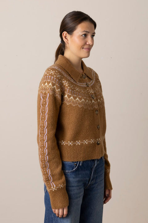 Cardigan - Cloud Chalet Cardigan Almond Combo