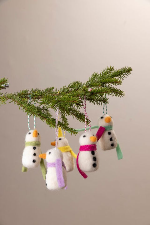 Juletrepynt - Merry & Bright Snowman Mint