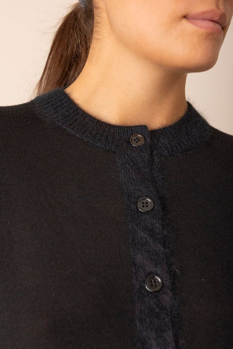 Cardigan - Merino Romance Pure Black