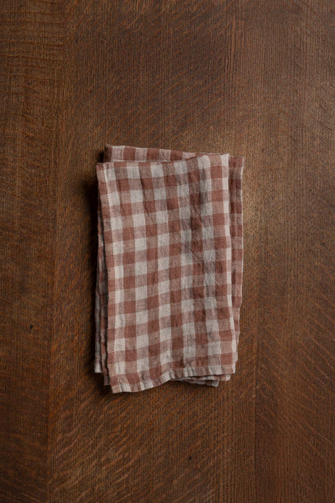 Serviett - Cappuccino Gingham
