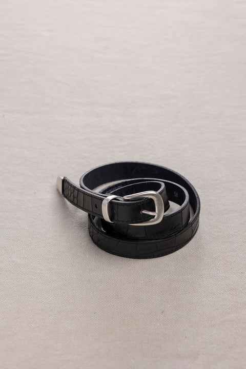 Belte - Western 2cm Croco Black