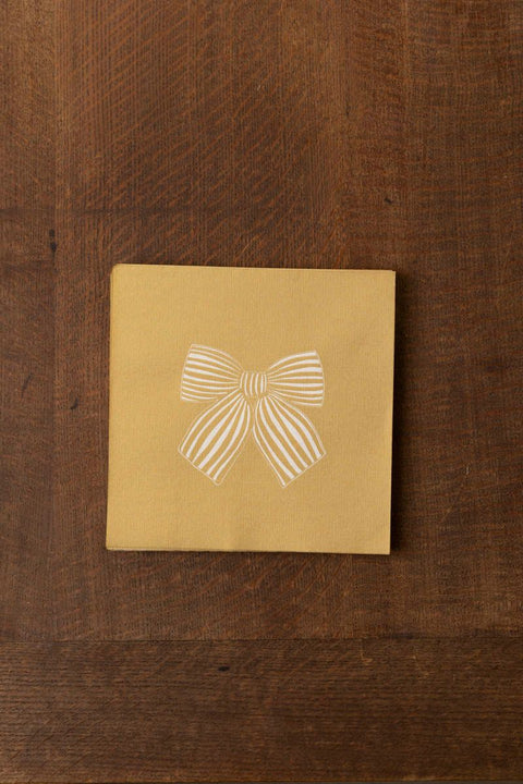 Servietter - Paviot 40x40cm Rosett Gull