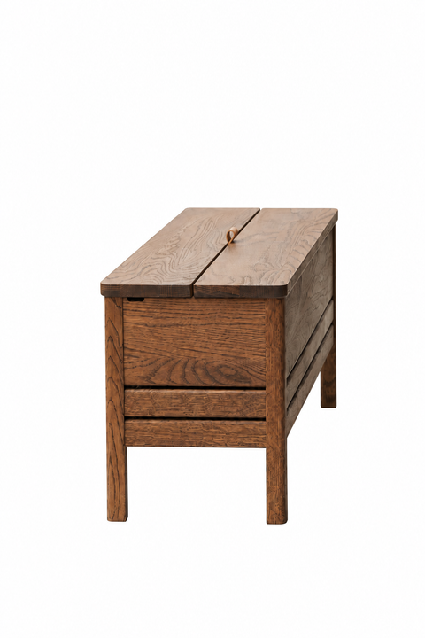 Benk - A Line Storage Bench 90 Røkt Eik