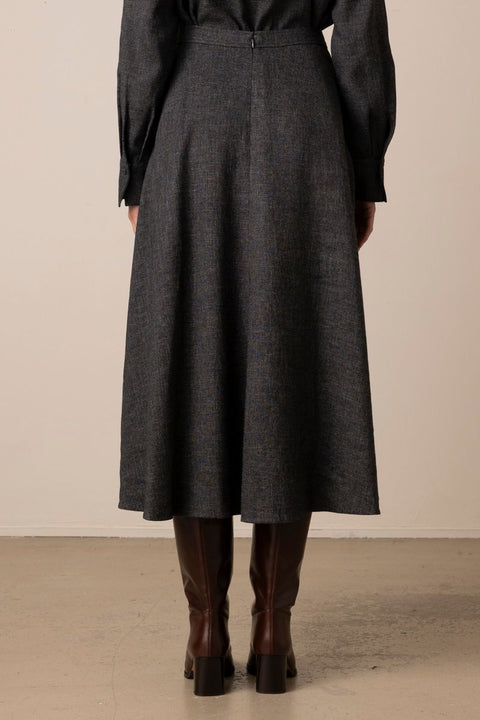 Skjørt - Jaspé Full Skirt Grey