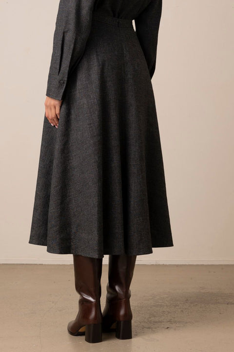 Skjørt - Jaspé Full Skirt Grey
