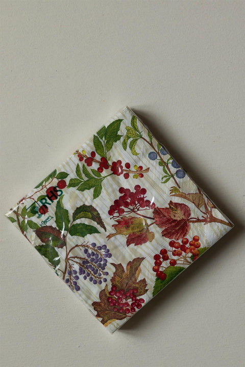 Servietter - Berry Botanical Taupe