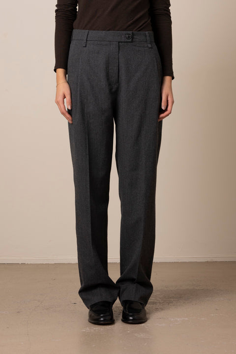 Bukse - Balder Pant Fine Wool Dark Grey