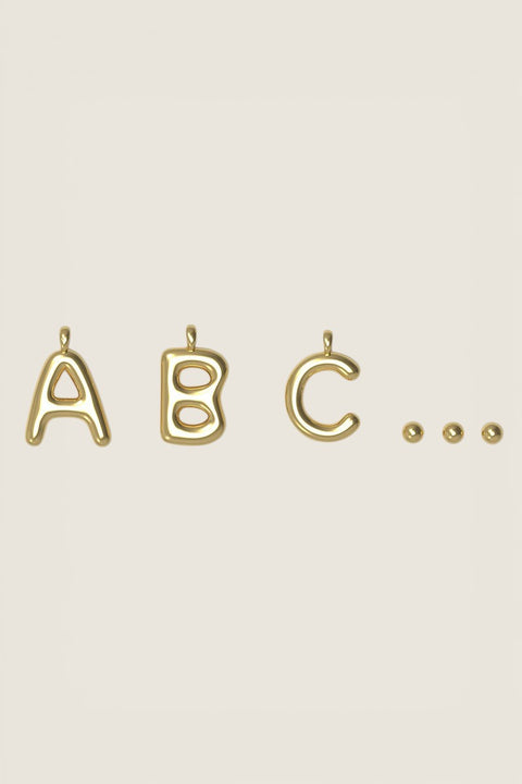 Anheng - Letter Charms L Plated
