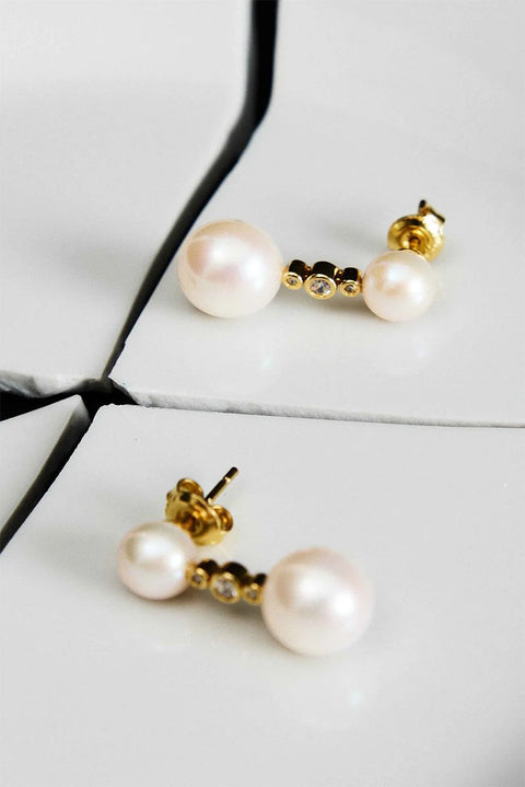 Øredobber - Odile Pearl Earrings Gold