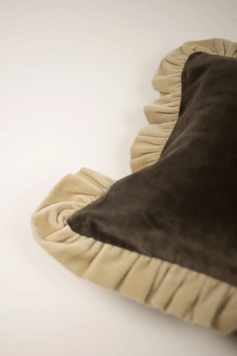 Putetrekk - Doris 30x50cm Taupe/Off-White