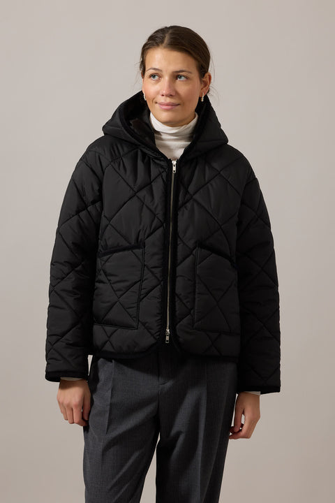 Jakke - Big Quilt Zipped Craydon Black