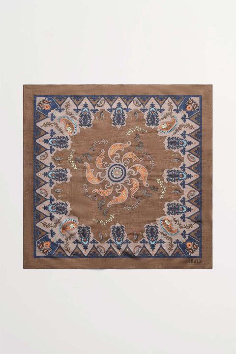 Skjerf - Pippa Scarf Brown Paisley Print