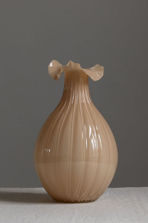 Vase - Glass H32cm Beige