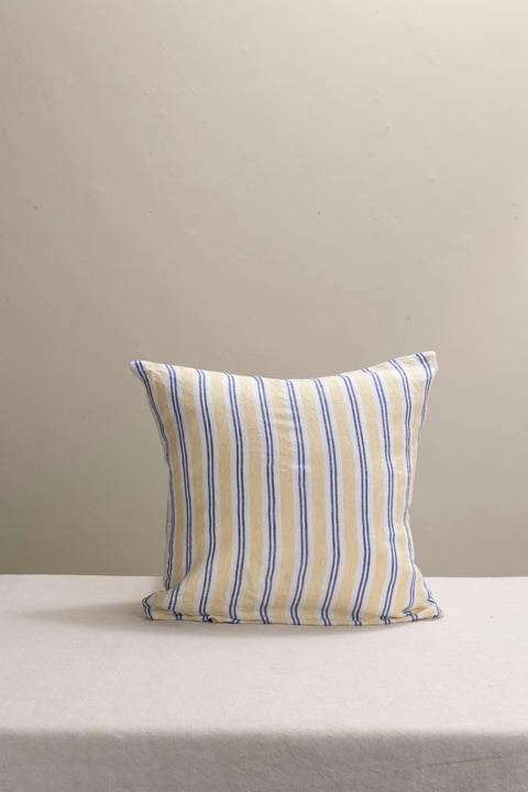 Putetrekk - 50x50cm Yellow Blue Stripe