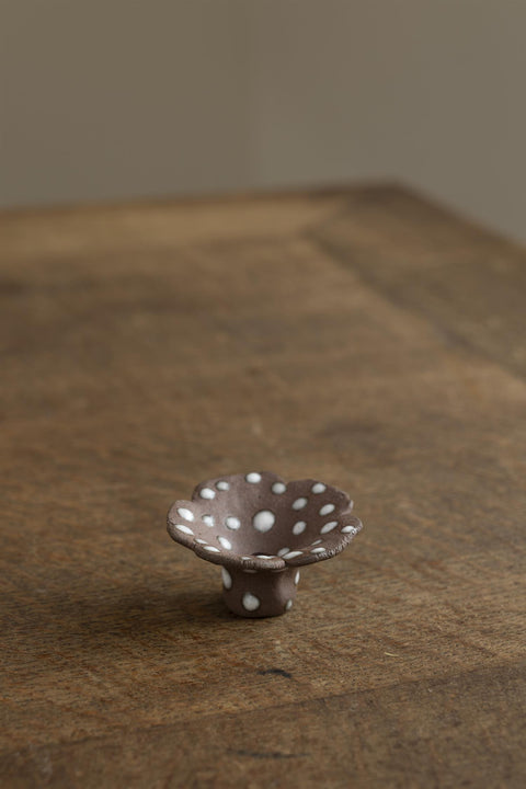 Lysestake - Petit No 7 Dark Brown White small dots