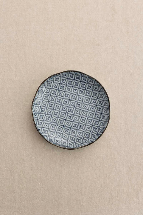 Tallerken - Japansk Keramikk NO3 Bleu