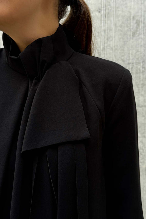 Kjole - Statement Drape Dress Black