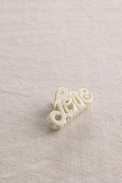 Hårklype - Love Claw 5cm Ivory