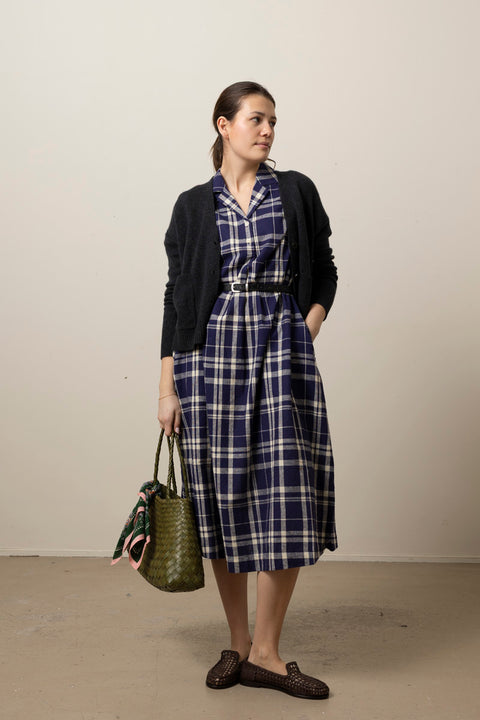 Kjole - Check Swing Dress Blue/Soya