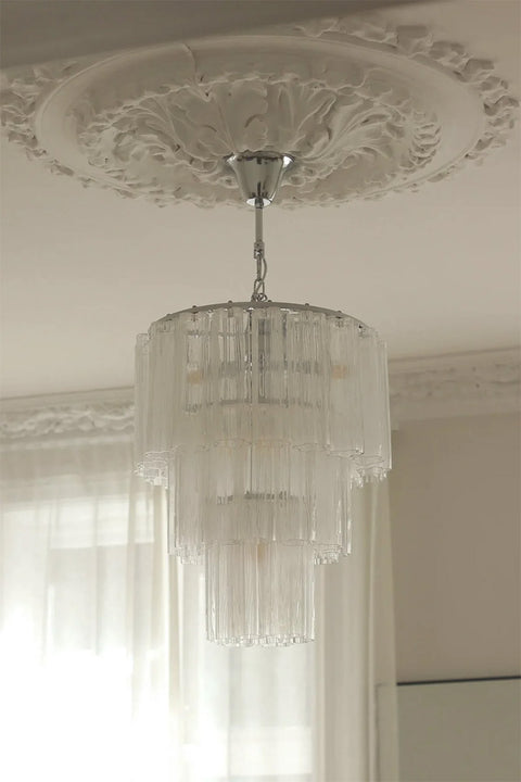 Taklampe - Fontaine Chandelier 3-layer Krom/Klar