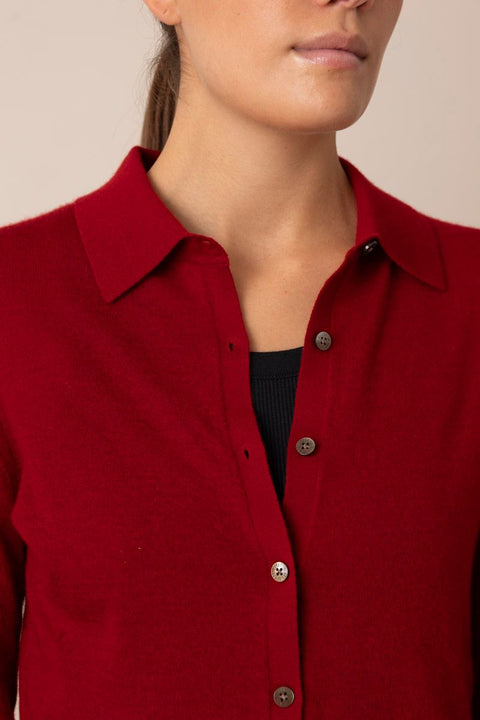 Cardigan - Elle Shirt Ruby