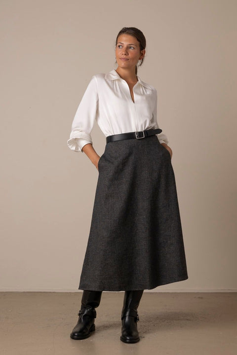 Skjørt - Jaspé Full Skirt Grey